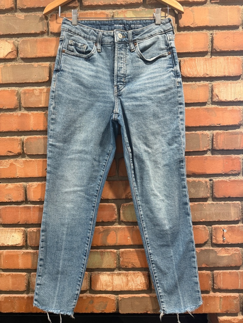 Old Navy Light Blue Cropped High-Rise Jeans